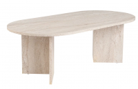 NORDVÄRK Sable sofabord, oval - travertin melamin (119x60)