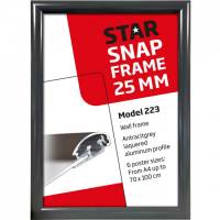 Snapramme A4 med 25mm antracit aluminium ramme