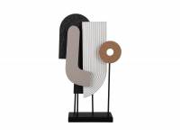 Statue Abstract Art 10x53,5cm multifarvet