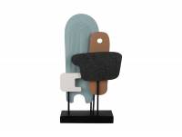 Statue Abstract Art 11x49cm MDF multifarvet