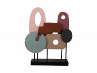 Statue Abstract Art 9,5x44cm MDF multifarvet