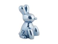 Statue Balloon Bunny 9x15cm keramik blå