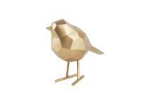 Statue Origami bird 7x13x17cm guld