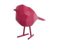 Statue Origami bird 7x13x17cm pink