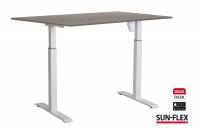 Sun-Flex Easydesk II hæve-sænkebord 160x80cm grå med hvidt stel