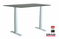 Sun-Flex Easydesk VI hæve-sænkebord 120x80cm grå med hvidt stel