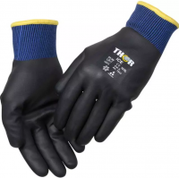 THOR Ice Heldyppet nitrilhandske Str.8/M akryl/polyester ribkant sort