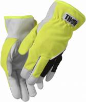 THOR Teknik Spandex gedeskindshandske str. 9 hvid-gul