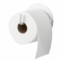 Toiletrulleholder væghængt i rustfrit stål hvid