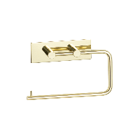 Toiletrulleholder selvkl&aelig;bende 15,5x10,5cm guld look