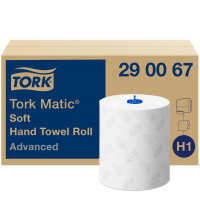 Tork Advanced H1 Matic Soft håndklæderulle 2-lag 290067 hvid