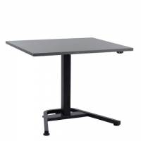 Trainee hæve-sænkebord 100x80cm alu stel, antracit bordplade