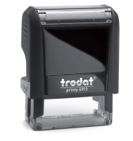Trodat 4911 stempel med egen tekst og r&oslash;d pude