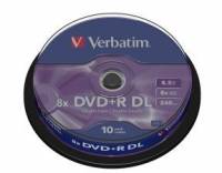 Verbatim DVD+R 8x Double Layer spindle matt silver 