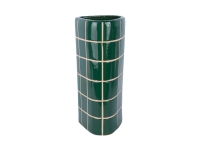 Vase Retro Tiles 15x37cm keramik gr&oslash;n
