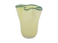 Vase Ruffles Ø19,5cm glas gul