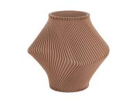 Vase Twisted Rib Ø18cm polyresin brun