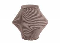 Vase Twisted Rib Ø18cm polyresin grå