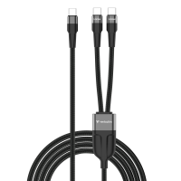 Verbatim Sync&Charge USB-C to Dual cable 100W 150cm gr&aring;