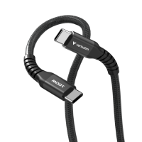 Verbatim Sync&Charge USB-C to USB-C mag cab 100W 200cm sort