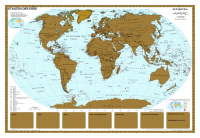 Naga verdenskort med skrabefelter 97x67cm