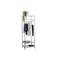 Wirefix garderobe trådreol 200x61x46cm i forkromet stål