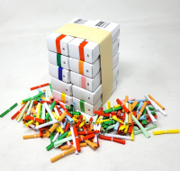 Amerikansk lotteri lodder A-K numre 1-100, assorterede farver