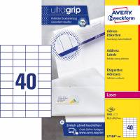 Avery L7184-100 etiketter med Ultragrip 52,5x29,7mm 