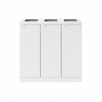 Bica 868 affaldsbeholder til sortering 3x65 liter åben hvid