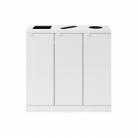 Bica 869 affaldsbeholder 3x65 liter med formet indkast  hvid