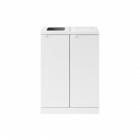 Bica 874 affaldsbeholder 2x65 liter åben og med låg hvid