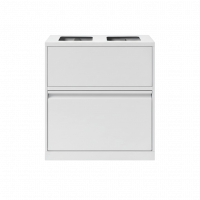 Bica 880 affaldsbeholder 80 liter med låg og op til 11 rum hvid