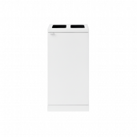 Bica 951 affaldsbeholder til sortering 2x45 liter åben hvid