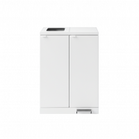 Bica 974 affaldsbeholder 2x65 liter åben og med låg og pedal hvid