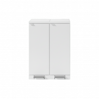 Bica 975 affaldsbeholder 2x65 liter med fodpedaler hvid