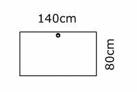 ConSet bordplade 140x80cm valnød melamin