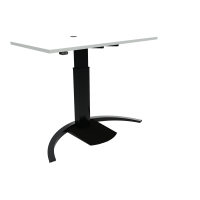 ConSet Design hæve-sænke bord 120x60cm hvid med sort stel