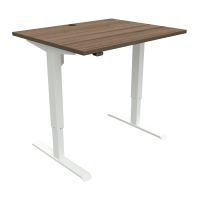 ConSet 501-33 hæve-sænke bord 100x80cm valnød med hvidt stel