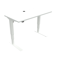 ConSet 501-37 hæve-sænke bord 120x60cm hvid med hvidt stel