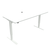 ConSet 501-33 hæve-sænke bord 180x80cm hvid med hvidt stel