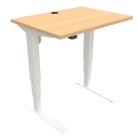 ConSet 501-37 hæve-sænke bord 80x60cm bøg med hvidt stel