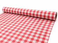TableSMART rulledug papir Damask kvalitet 1,18x50meter r&oslash;d og hvid