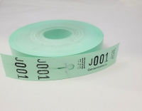 Garderobenumre 3-delt 30x150mm med 500 numre gr&oslash;n