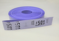 Garderobenumre 3-delt 30x150mm med 500 numre lilla