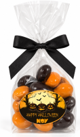 Halloween poser med M&oslash;rk mandler og Appelsin mandler 100g