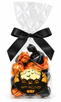 Halloween poser med Sorte og Bronze Chokoladekugler 100g