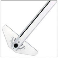 Hovedlineal 100cm aluminium med 180gr. hoved