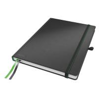 Leitz Complete notesbog A4 med læder look linieret sort