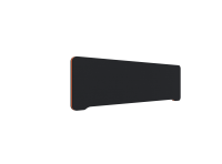 Lintex Edge Table bordskærmvæg 140x40cm sort med orange liste