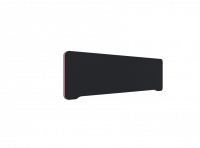 Lintex Edge bordskærmvæg 140x40cm sort med rosa liste